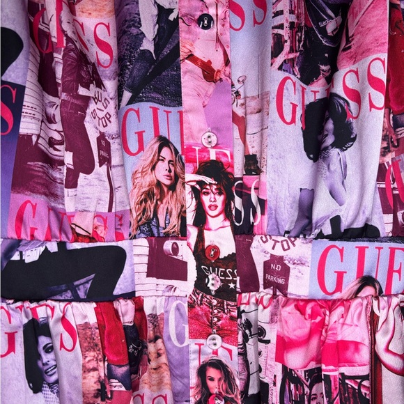Guess Celeste Magazine Print long sleeve romper - size medium - Picture 6 of 16